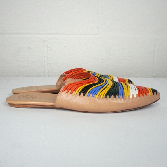 Tory Burch Sienna Mule Sz 5.5 Luxury Colorful Fun Quirky‎ Artsy - Picture 3 of 7